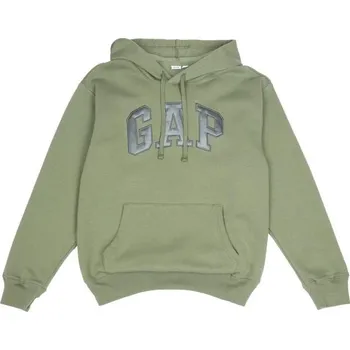 Dámská mikina Dámská mikina s logem GAP V-GAP HERITAGE PO HD S Zelená, Tmavě šedá