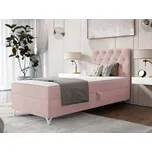 MOB Jednolůžková postel 80 cm Jenaks 1 (růžová) (s roštem a matrací) (s úl. prostorem) (L)