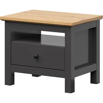 Noční stolek Black Red White Hesen KOM1S/5/6 (grafit + dub artisan)