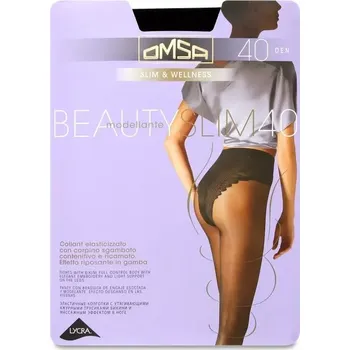 Dámské punčochy Dámské punčochové kalhoty Omsa Beauty Slim 40 - 4 (L) / tan (opálená pokožka)