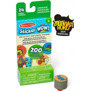 samolepka Sticker Wow náhradní náplň + mini knížka – dinosauři