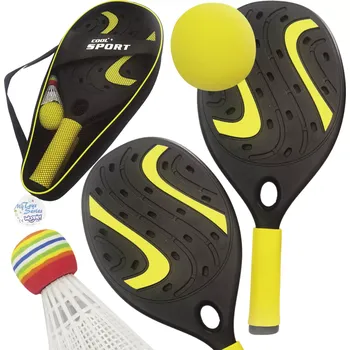 Hračka na písek Woopie Raketa s pěnovým míčem a křidélky plážová a zahradní sada