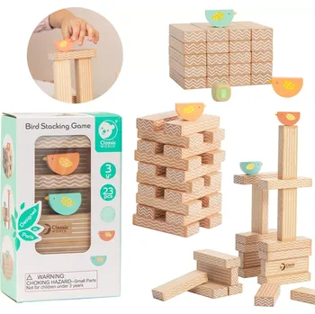 Dětské zboží Dřevěná vyvažovací hra ptáčci 23 ks – Classic World