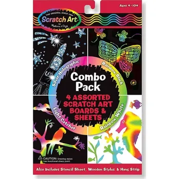 omalovánky Sada škrábacích obrázků 4v1