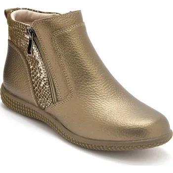 Dámská zimní obuv Kotníkové boty se zipem PÉDICONFORT zlatá 42