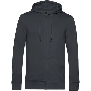 Pánská mikina B&C Pánská mikina na zip s kapucí Inspire Zipped Hood_° Barva: Asfaltová, Velikost: XXL