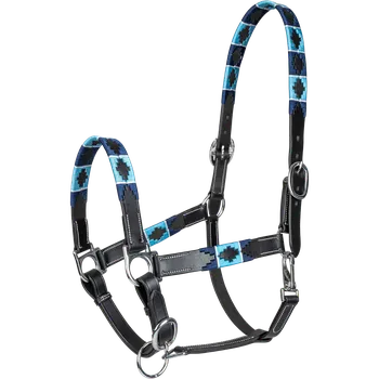 Vybavení pro koně Kožená ohlávka Polo Waldhausen černá Barva: černá, Velikost: VB