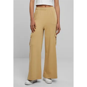 Pánské kalhoty Ladies Highwaist Wide Leg Cargo Terry Pants - unionbeige 4XL