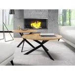 MOB Set 2 konferenčních stolků Rokelas (dub craft zlatý + černá)