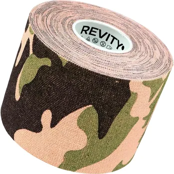 Zdravotnický materiál REVITY Kineziologická tejpovací páska 5 cm x 5 m REVITY KAŠTANOVÁ|ZELENÁ