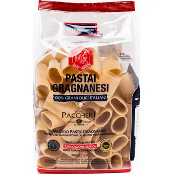 Pastai Gragnanesi Societá Cooperativa Paccheri Gragnano 500g, prémiové italské těstoviny