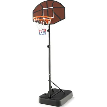 Basketbalový koš Nastavitelný dětský basketbalový koš hnědý