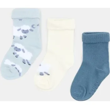 Sinsay - Sada 3&nbsp;párů protiskluzových ponožek - modrá - 617GS-05X - 617GS-05X-R14