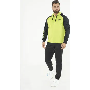 LEGEA Pánská sportovní souprava s kapucí Stored 2XL ZELENÁ|ČERNÁ|ŽLUTÁ