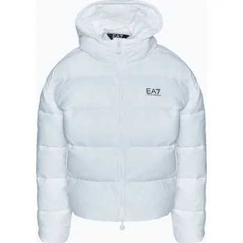 Dámské oblečení Dámská bunda EA7 Emporio Armani Train Shiny ECO Extra Padded Bomberka white