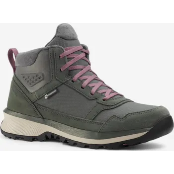 Pánské tenisky QUECHUA Dámské turistické nepromokavé boty NH 100 41 ZELENÁ|ŠEDÁ