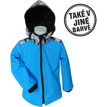 Chlapecká bunda Dětská softshellová bunda s fleecem, Maskáč, 7 barevných variant (Dětská softshellová bunda s kapucí – větruodolná a voděodolná bunda pro kluky i holky)