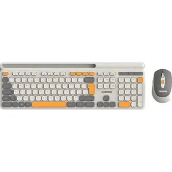 Canyon SET-W5 svetlo šedá s oranžovými prvkami CNS-HSETW5BG-CS
