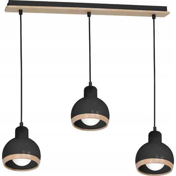 Závěsné svítidlo oval black 3xE27