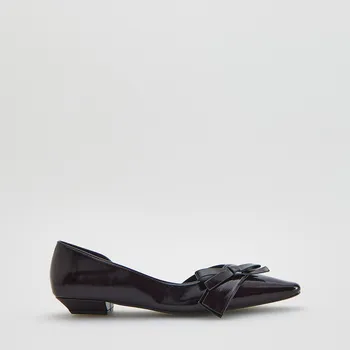 Dámské baleríny Reserved - Baleríny s mašlí - mahagonová - 928FF-93X - 928FF-93X-35