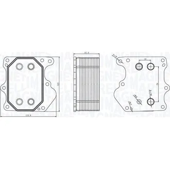 Chladič motoru Olejový chladič, motorový olej MAGNETI MARELLI 350300000500
