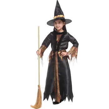 Karnevalový kostým Kostým čarodějnice černý, vel. L 120-130 cm