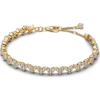 Oblečení a móda PANDORA pozlacený náramek Trojité srdce 16