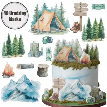 Obraz Výtisk na dort - Hory, Výlet 13 El + Jmenovka s nápisem (jméno, věk)