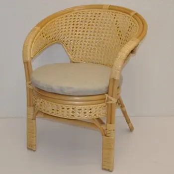 Nábytek PEGAS Ratanové křeslo Kina medové polstr tmavě béžový melír