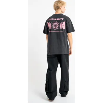 Reporter Young | Chlapecké černé džíny CARGO s prostornými kapsami na nohavicích - Barva ČERNÁ, Velikost 188 253-0110B-16-100-1