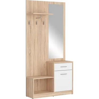 Obývací stěna Black Red White Nepo Plus 16 (dub sonoma + bílá)