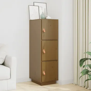 Příborník do zásuvky Nábytek XL Skříň highboard medově hnědá 34x40x108,5 cm masivní borovice 820170