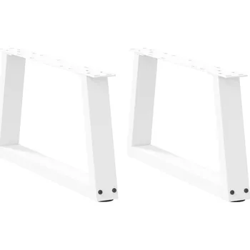 zahrada-XL Nohy konferenčního stolku ve tvaru V, 2 ks, bílé, 70 x (30-31,3) cm, ocel 4012537