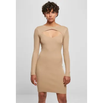 Dámské šaty Ladies Cut Out Dress - unionbeige XXL