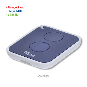 Dálkový ovladač vrat VÝYROBA UKONČENA vysílač 2-kanálový, 868 MHz, plovoucí kód