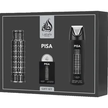 Kosmetická sada Lattafa Pride Pisa EDP 100 ml + EDP 20 ml + tělový sprej 200 ml UNISEX