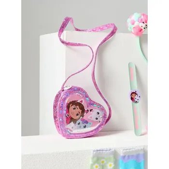Kabelka Sinsay - Kabelka ve tvaru srdce s holografickým efektem Gabby's Dollhouse - pastelová růžová - 528GS-03X - 528GS-03X-ONE