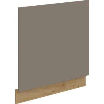 Kuchyňská skříňka Dvířka pro vestavnou myčku LUNARA - 60x57 cm, tmavě béžové / dub artisan