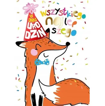 Obraz Přání B6 PR-218 Narozeniny liška