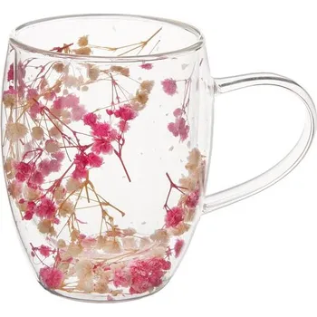 Dvoustěnný hrnek DOUBLE květy 0,36 l Orion