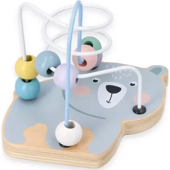 Dřevěná hračka Adam Toys edukační labyrint Medvídek modrý