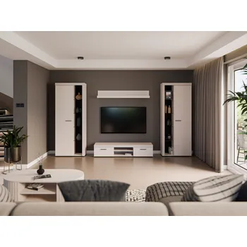 Obývací stěna MOB Rudby XL (béžová) (bez osvětlení)