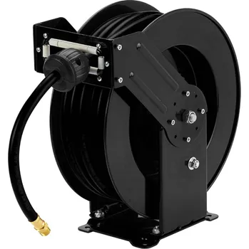 Příslušenství ke kompresoru PCL Naviják se Vzduchovou Hadicí Ocelová, 15m Průměr 3/8" s Mosaznými Spojkami