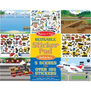 samolepka Melissa & Doug - znovupoužitelné samolepky Vozidla