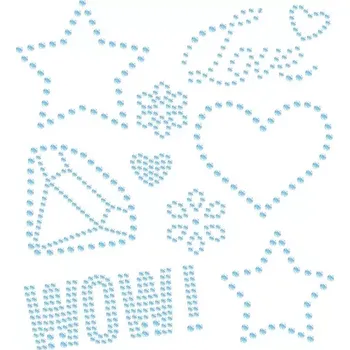 Nášivka Nažehlovací kamínkové nálepky WOW