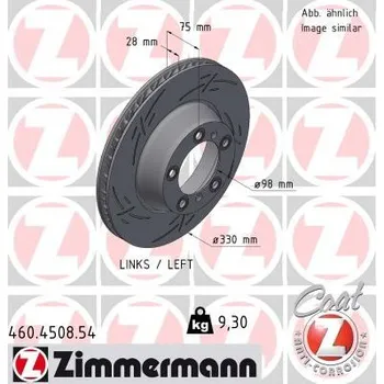 Brzdový kotouč Brzdový kotouč ZIMMERMANN 460.4508.54