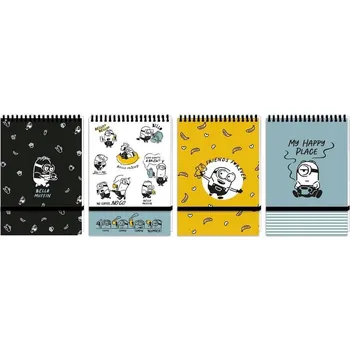 Kostkovaný sešit A6 Notes se spirálou, měkká obálka, moderní design, Beniamin, 96 listů