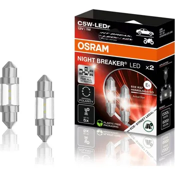 Autožárovka OSRAM C5W NIGHT BREAKER LED s homologací 2ks 6418DWNB-ECE-2HB