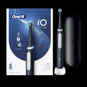 Elektrický zubní kartáček Oral-B elektrický zubní kartáček iO 3 Matte Black + cestovní pouzdro
