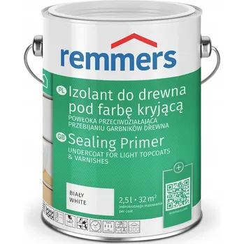 barva a nátěr na dřevo Remmers Izolant na dřevo pod krycí vodou ředitelnou barvu, 5L, bílý